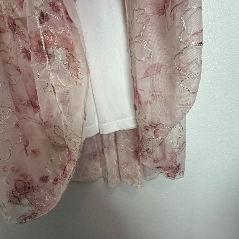 Baltic Born - Ardley Pink Floral Embroidered Puff Sleeve Maxi Dress - Small - Picture 11 of 16